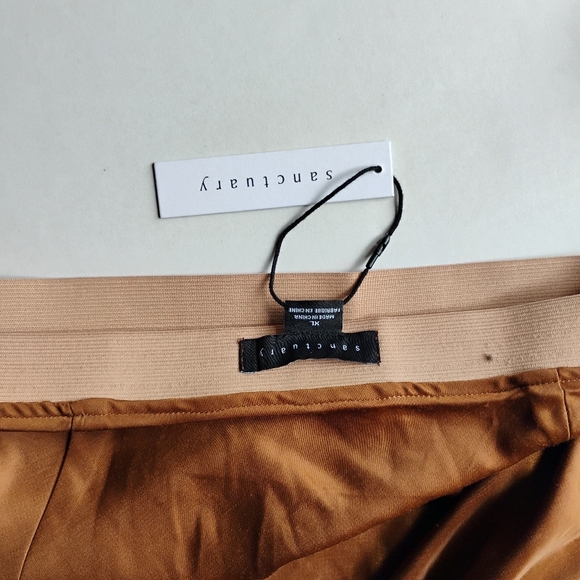 Sanctuary XL Satin Slit Skirt – Copper Brown, Fall/Winter Trend, Luxe Shine - Picture 3 of 5